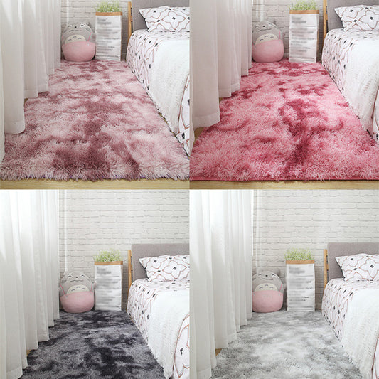 Calming Decoration Rug Multi Color Tie Dyed Pattern Area Rug Faux Fur Machine Washable Anti-Slip Backing Carpet Clearhalo 'Area Rug' 'Casual' 'Rugs' Rug' 2208586