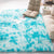 Calming Decoration Rug Multi Color Tie Dyed Pattern Area Rug Faux Fur Machine Washable Anti-Slip Backing Carpet Sky Blue Clearhalo 'Area Rug' 'Casual' 'Rugs' Rug' 2208595