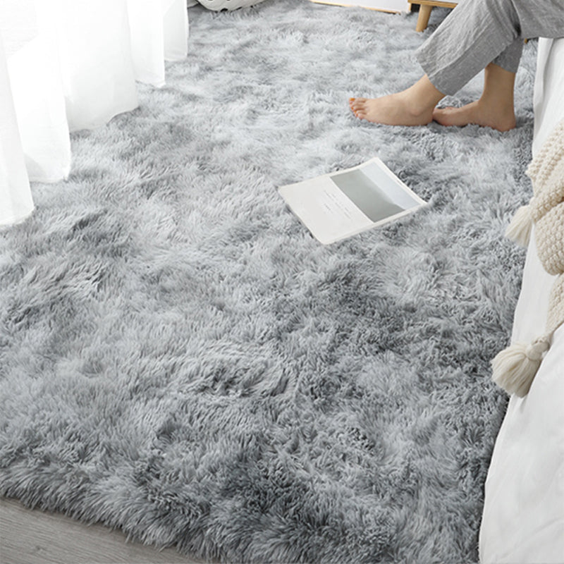 Relaxing Bedroom Rug Multi Colored Tie-Dye Printed Area Rug Faux Fur Anti-Slip Backing Washable Indoor Rug Clearhalo 'Area Rug' 'Casual' 'Rugs' Rug' 2208622