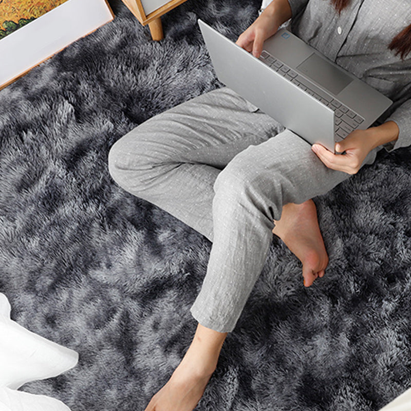 Relaxing Bedroom Rug Multi Colored Tie-Dye Printed Area Rug Faux Fur Anti-Slip Backing Washable Indoor Rug Clearhalo 'Area Rug' 'Casual' 'Rugs' Rug' 2208625