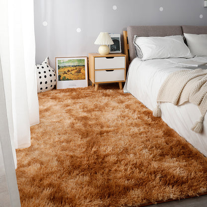 Relaxing Bedroom Rug Multi Colored Tie-Dye Printed Area Rug Faux Fur Anti-Slip Backing Washable Indoor Rug Khaki Clearhalo 'Area Rug' 'Casual' 'Rugs' Rug' 2208639