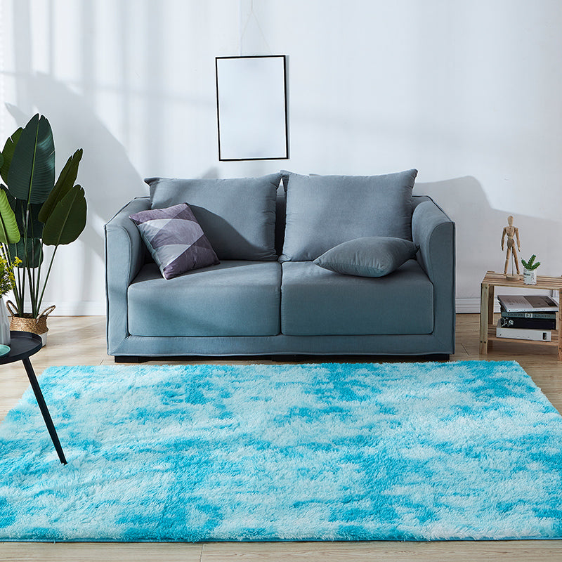 Scandinavian Decoration Rug Multi-Colored Solid Color Area Carpet Shag Non-Slip Pet Friendly Indoor Rug Sky Blue Clearhalo 'Area Rug' 'Casual' 'Rugs' Rug' 2208642