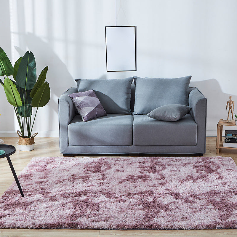 Scandinavian Decoration Rug Multi-Colored Solid Color Area Carpet Shag Non-Slip Pet Friendly Indoor Rug Purple-Pink Clearhalo 'Area Rug' 'Casual' 'Rugs' Rug' 2208646