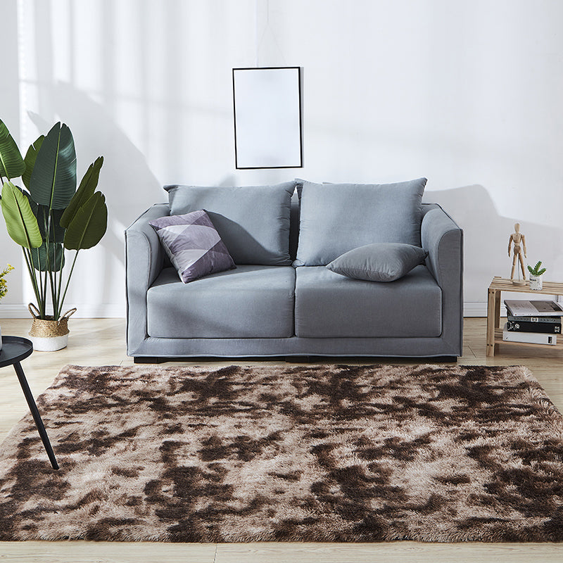 Scandinavian Decoration Rug Multi-Colored Solid Color Area Carpet Shag Non-Slip Pet Friendly Indoor Rug Coffee Clearhalo 'Area Rug' 'Casual' 'Rugs' Rug' 2208648
