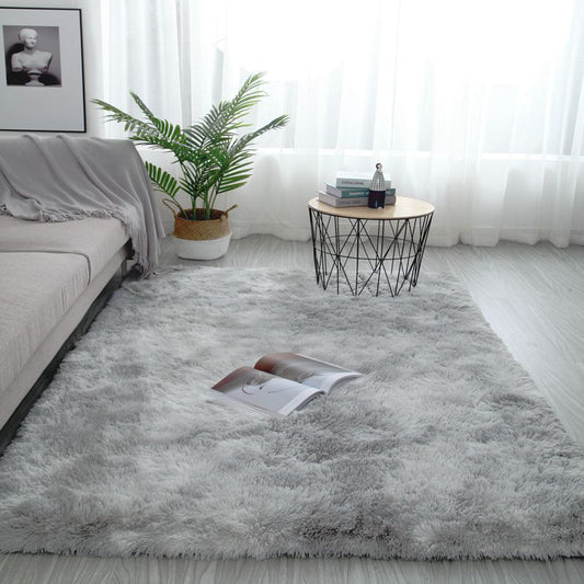Scandinavian Decoration Rug Multi-Colored Solid Color Area Carpet Shag Non-Slip Pet Friendly Indoor Rug Light Gray Clearhalo 'Area Rug' 'Casual' 'Rugs' Rug' 2208651