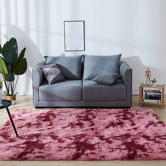 Scandinavian Decoration Rug Multi-Colored Solid Color Area Carpet Shag Non-Slip Pet Friendly Indoor Rug Dark Red Clearhalo 'Area Rug' 'Casual' 'Rugs' Rug' 2208652