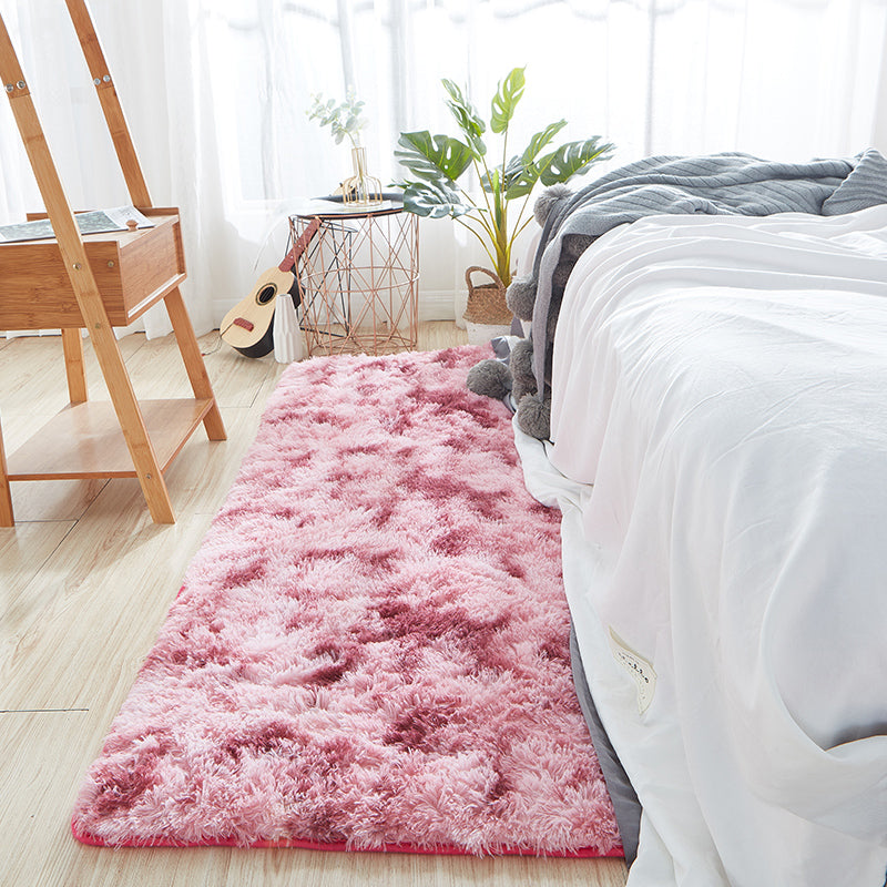 Casual Multi Color Relaxing Rug Fluffy Tie Dye Printed Carpet Anti-Slip Backing Machine Washable Rug for Room Rose Red Clearhalo 'Area Rug' 'Casual' 'Rugs' Rug' 2208655