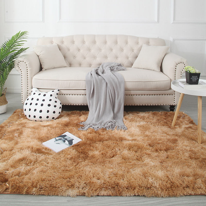 Cute Multi-Color Plain Rug Fluffy Relaxing Area Carpet Non-Slip Backing Easy Care Rug for Living Room Khaki Clearhalo 'Area Rug' 'Casual' 'Rugs' Rug' 2208684