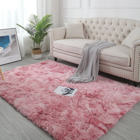 Cute Multi-Color Plain Rug Fluffy Relaxing Area Carpet Non-Slip Backing Easy Care Rug for Living Room Pink Clearhalo 'Area Rug' 'Casual' 'Rugs' Rug' 2208688