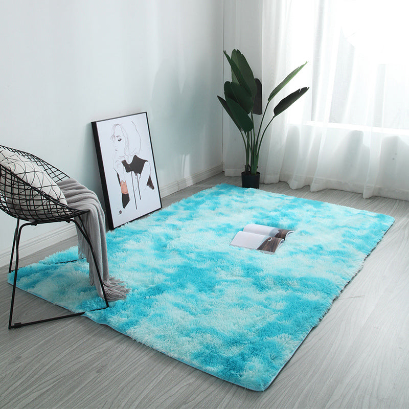 Multi Colored Modern Rug Shag Solid Color Carpet Pet Friendly Non-Slip Area Rug for Home Decor Sky Blue Clearhalo 'Area Rug' 'Casual' 'Rugs' Rug' 2208701
