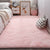 Comfort Bedroom Rug Multi-Colored Plain Area Carpet Faux Fur Anti-Slip Backing Washable Indoor Rug Pink Clearhalo 'Area Rug' 'Casual' 'Rugs' Rug' 2208709
