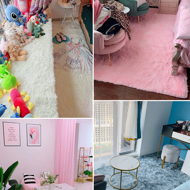 Comfort Bedroom Rug Multi-Colored Plain Area Carpet Faux Fur Anti-Slip Backing Washable Indoor Rug Clearhalo 'Area Rug' 'Casual' 'Rugs' Rug' 2208715