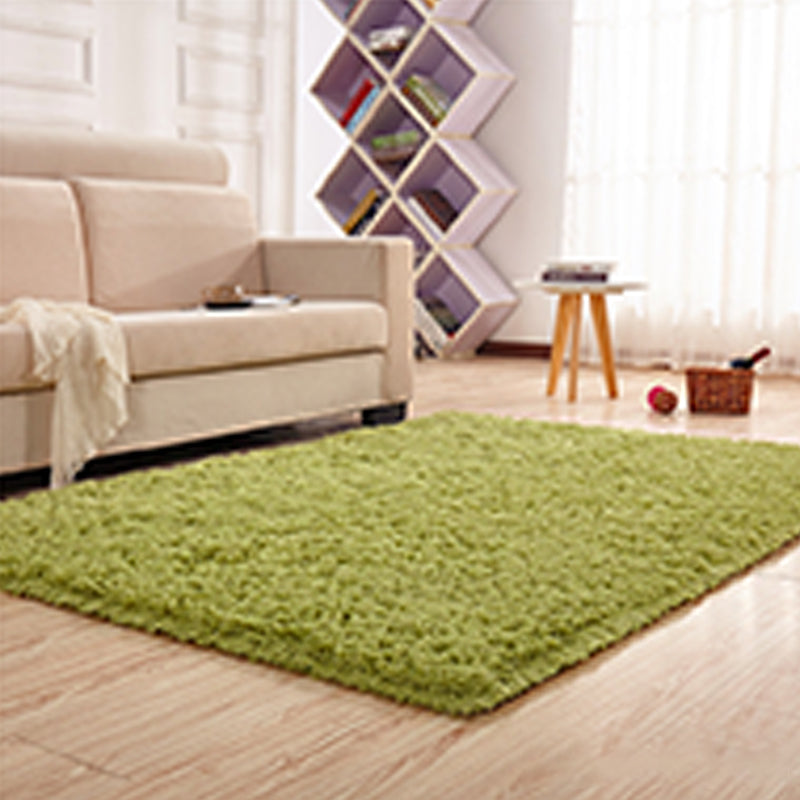 Minimalist Plain Rug Multi Color Faux Fur Indoor Rug Machine Washable Anti-Slip Carpet for Living Room Green Clearhalo 'Area Rug' 'Casual' 'Rugs' Rug' 2208728