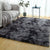 Minimalist Plain Rug Multi Color Faux Fur Indoor Rug Machine Washable Anti-Slip Carpet for Living Room Dark Gray Clearhalo 'Area Rug' 'Casual' 'Rugs' Rug' 2208730