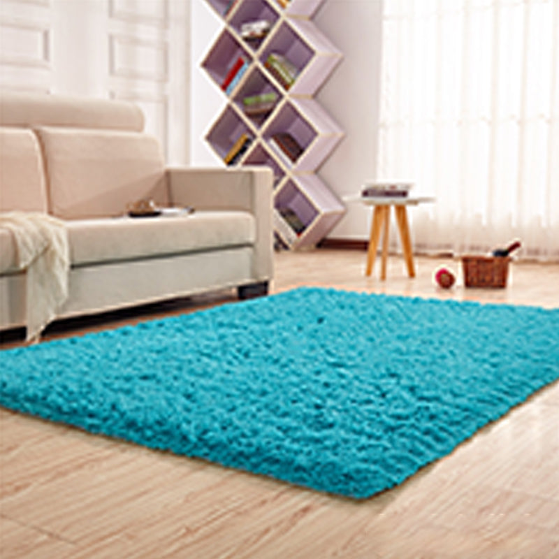 Minimalist Plain Rug Multi Color Faux Fur Indoor Rug Machine Washable Anti-Slip Carpet for Living Room Royal Blue Clearhalo 'Area Rug' 'Casual' 'Rugs' Rug' 2208733