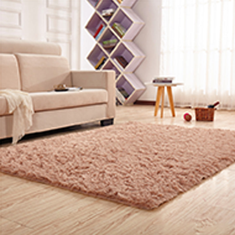 Minimalist Plain Rug Multi Color Faux Fur Indoor Rug Machine Washable Anti-Slip Carpet for Living Room Camel Clearhalo 'Area Rug' 'Casual' 'Rugs' Rug' 2208735