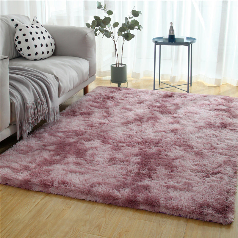 Minimalist Plain Rug Multi Color Faux Fur Indoor Rug Machine Washable Anti-Slip Carpet for Living Room Nude Pink Clearhalo 'Area Rug' 'Casual' 'Rugs' Rug' 2208737