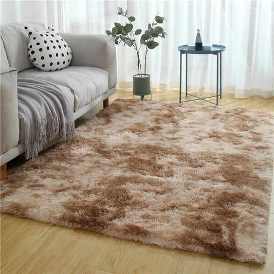 Minimalist Plain Rug Multi Color Faux Fur Indoor Rug Machine Washable Anti-Slip Carpet for Living Room Khaki Clearhalo 'Area Rug' 'Casual' 'Rugs' Rug' 2208740