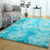 Minimalist Plain Rug Multi Color Faux Fur Indoor Rug Machine Washable Anti-Slip Carpet for Living Room Sky Blue Clearhalo 'Area Rug' 'Casual' 'Rugs' Rug' 2208741