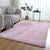 Minimalist Plain Rug Multi Color Faux Fur Indoor Rug Machine Washable Anti-Slip Carpet for Living Room Light Pink Clearhalo 'Area Rug' 'Casual' 'Rugs' Rug' 2208745