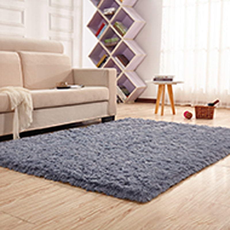Minimalist Plain Rug Multi Color Faux Fur Indoor Rug Machine Washable Anti-Slip Carpet for Living Room Grey Clearhalo 'Area Rug' 'Casual' 'Rugs' Rug' 2208747