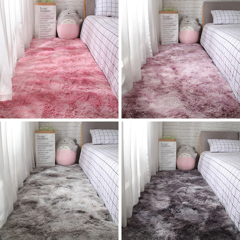 Multi-Colored Solid Color Rug Shag Relaxing Area Carpet Non-Slip Backing Washable Rug for Bedroom Clearhalo 'Area Rug' 'Casual' 'Rugs' Rug' 2208752