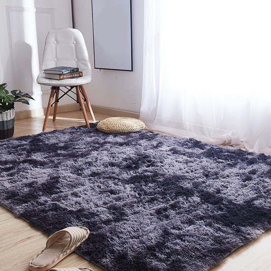 Cute Tie Dye Pattern Rug Multi Color Comfort Carpet Fluffy Stain-Resistant Anti-Slip Indoor Rug for Bedroom Gray-Black Clearhalo 'Area Rug' 'Casual' 'Rugs' Rug' 2208765