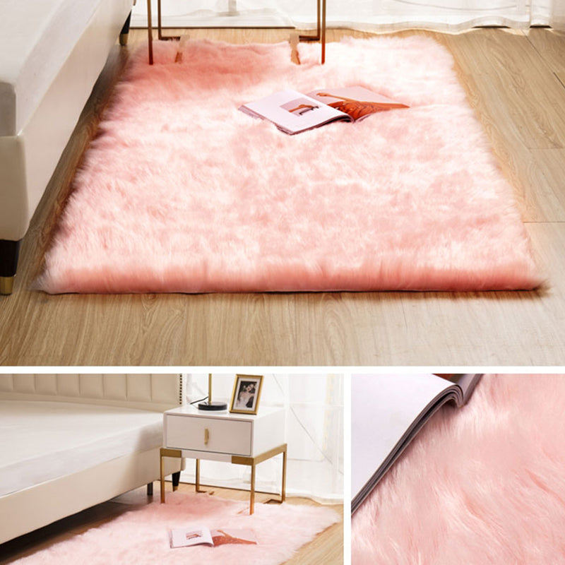 Natural Solid Color Rug Multi Color Fluffy Carpet Easy Care Machine Washable Area Rug for Bedroom Clearhalo 'Area Rug' 'Casual' 'Rugs' Rug' 2208778