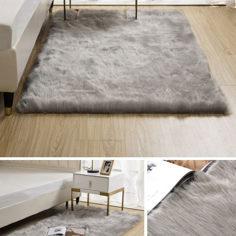 Natural Solid Color Rug Multi Color Fluffy Carpet Easy Care Machine Washable Area Rug for Bedroom Clearhalo 'Area Rug' 'Casual' 'Rugs' Rug' 2208779