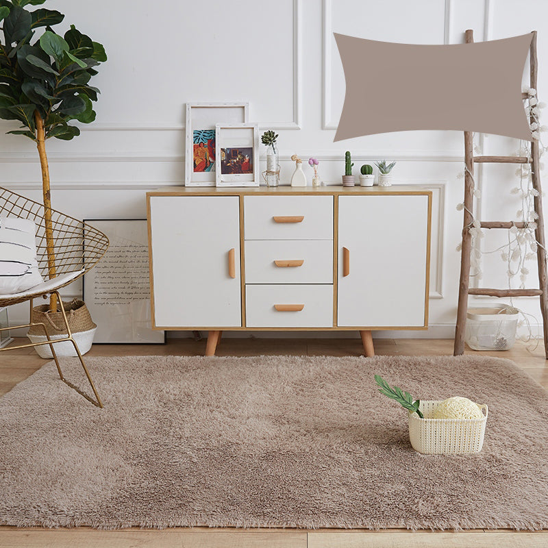 Comfort Decoration Rug Multi Colored Plain Area Carpet Non-Slip Backing Washable Indoor Rug Camel Clearhalo 'Area Rug' 'Casual' 'Rugs' Rug' 2208794