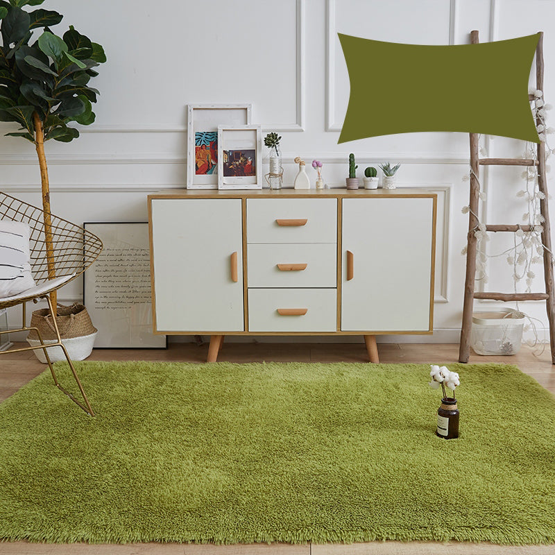 Comfort Decoration Rug Multi Colored Plain Area Carpet Non-Slip Backing Washable Indoor Rug Green Clearhalo 'Area Rug' 'Casual' 'Rugs' Rug' 2208802