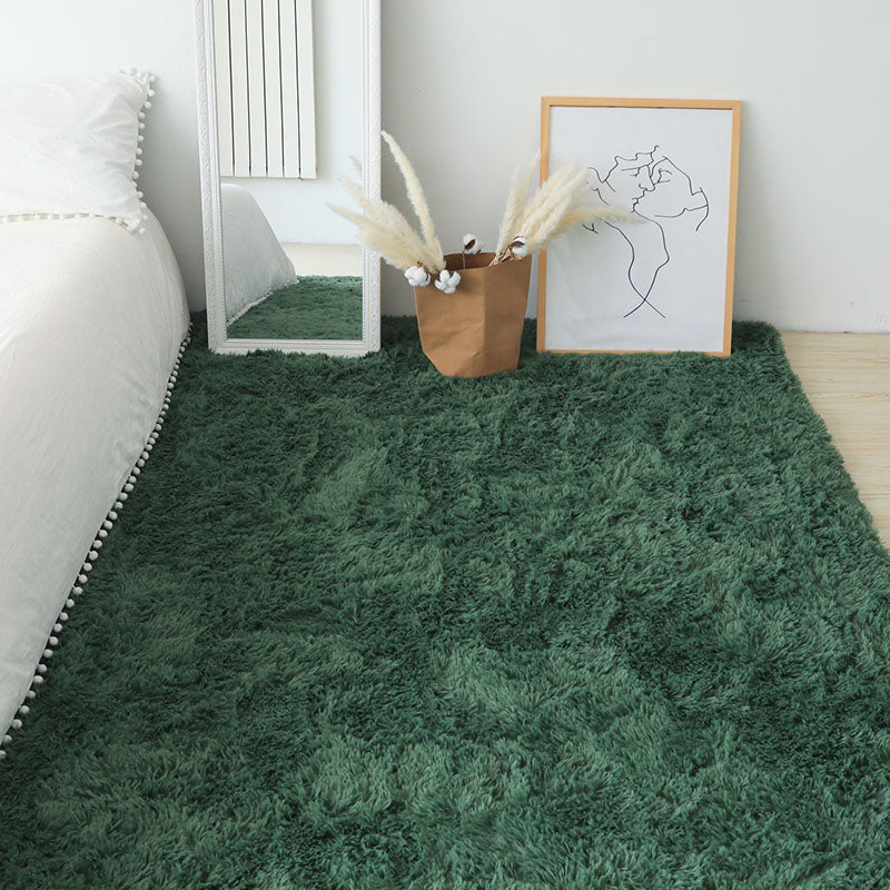 Multi-Color Simple Rug Faux Fur Solid Area Rug Anti-Slip Backing Pet Friendly Rug for Room Blackish Green Clearhalo 'Area Rug' 'Casual' 'Rugs' Rug' 2208823