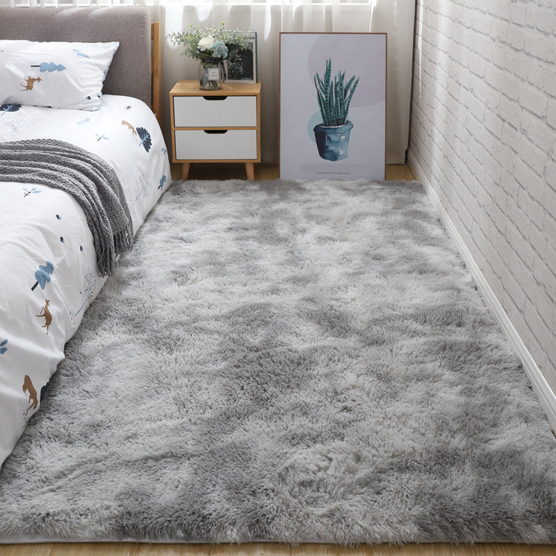 Scandinavian Solid Color Rug Multi-Color Fluffy Area Carpet Non-Slip Backing Machine Washable Rug for Bedroom Clearhalo 'Area Rug' 'Casual' 'Rugs' Rug' 2208849
