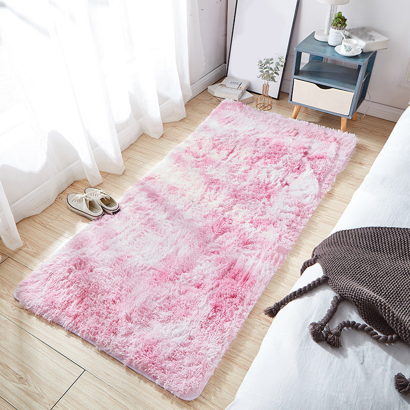 Simple Tie Dye Pattern Rug Multi Color Shag Area Carpet Anti-Slip Backing Easy Care Rug for Decoration Pink Clearhalo 'Area Rug' 'Casual' 'Rugs' Rug' 2208862