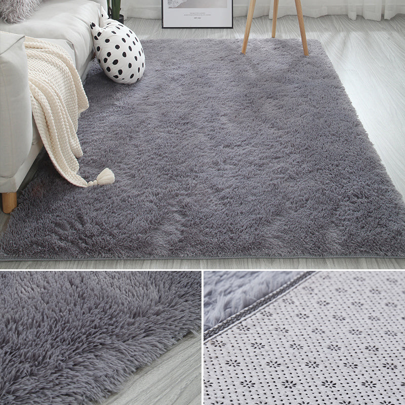 Multi Color Decoration Rug Nordic Plain Indoor Rug Faux Fur Anti-Slip Backing Washable Carpet Clearhalo 'Area Rug' 'Casual' 'Rugs' Rug' 2208868