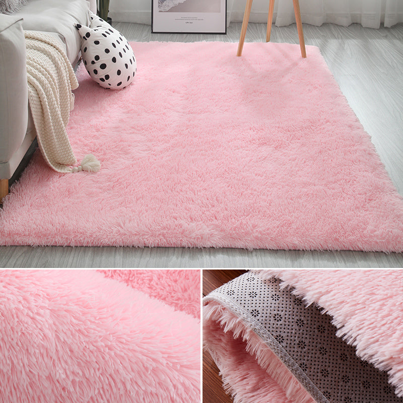 Multi Color Decoration Rug Nordic Plain Indoor Rug Faux Fur Anti-Slip Backing Washable Carpet Clearhalo 'Area Rug' 'Casual' 'Rugs' Rug' 2208870