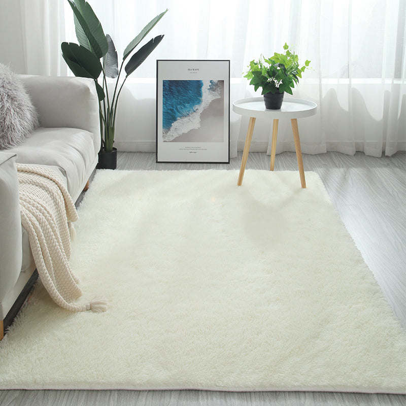 Multi Color Decoration Rug Nordic Plain Indoor Rug Faux Fur Anti-Slip Backing Washable Carpet Light Beige Clearhalo 'Area Rug' 'Casual' 'Rugs' Rug' 2208880