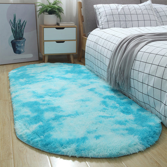 Multi-Color Tie Dye Rug Shag Western Area Rug Pet Friendly Anti-Slip Carpet for Bedroom Sky Blue Clearhalo 'Area Rug' 'Casual' 'Rugs' Rug' 2208907