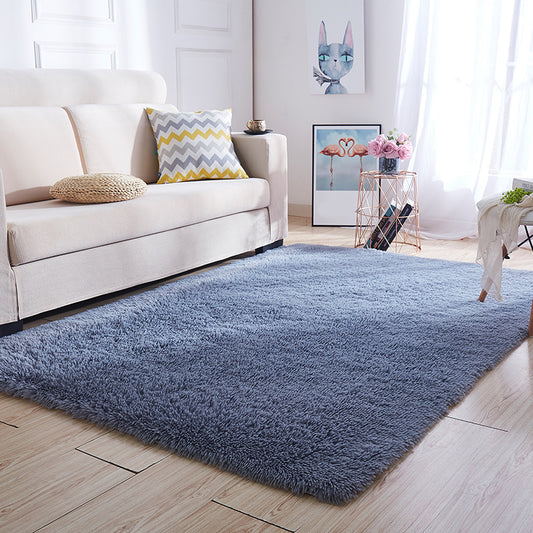 Multi Colored Stripe Print Rug Faux Wool Relaxing Area Rug Non-Slip Pet Friendly Carpet for Decoration Silver Gray Clearhalo 'Area Rug' 'Casual' 'Rugs' Rug' 2208932
