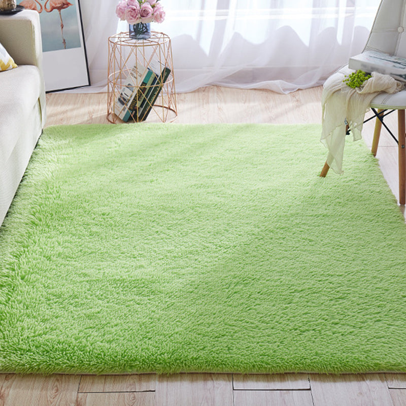 Multi Colored Stripe Print Rug Faux Wool Relaxing Area Rug Non-Slip Pet Friendly Carpet for Decoration Turquoise Clearhalo 'Area Rug' 'Casual' 'Rugs' Rug' 2208936