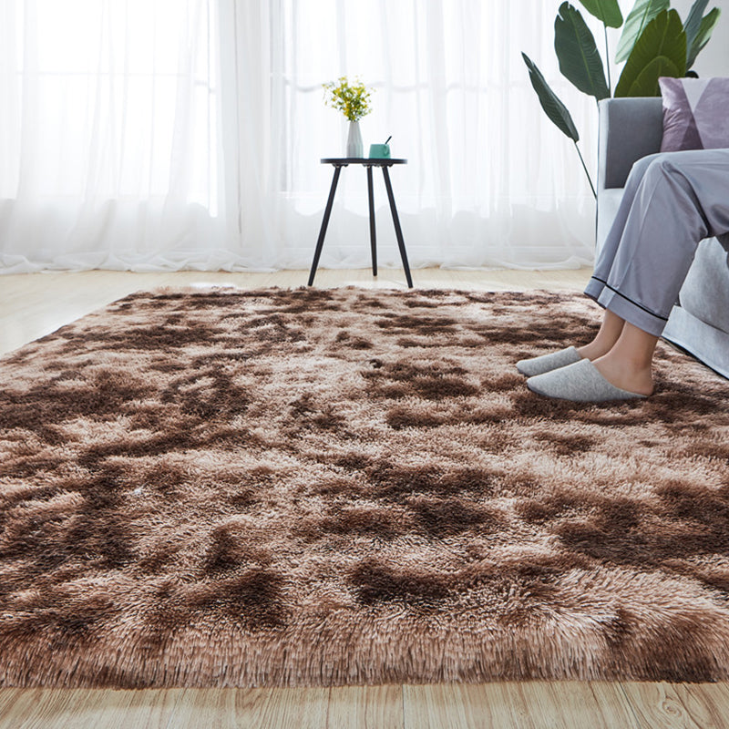Natural Bedroom Rug Multi Color Geo Patterned Carpet Fluffy Non-Slip Backing Easy Care Carpet Coffee Clearhalo 'Area Rug' 'Casual' 'Rugs' Rug' 2208963