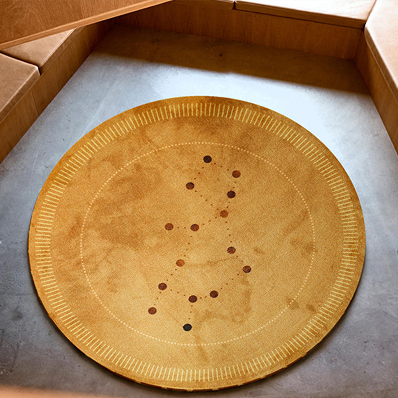 Modern Kids Room Rug Multi-Colored Constellation Pattern Rug Polypropylene Pet Friendly Easy Care Carpet Ginger Clearhalo 'Area Rug' 'Rug' 2208999