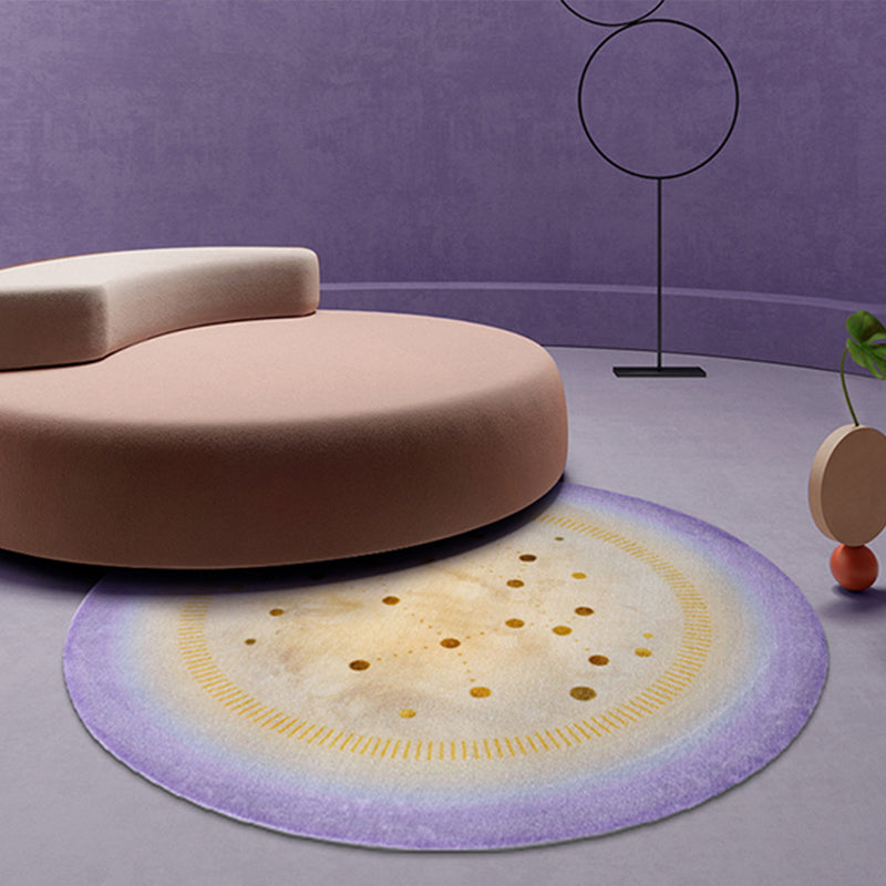 Modern Kids Room Rug Multi-Colored Constellation Pattern Rug Polypropylene Pet Friendly Easy Care Carpet Purple Clearhalo 'Area Rug' 'Rug' 2209005