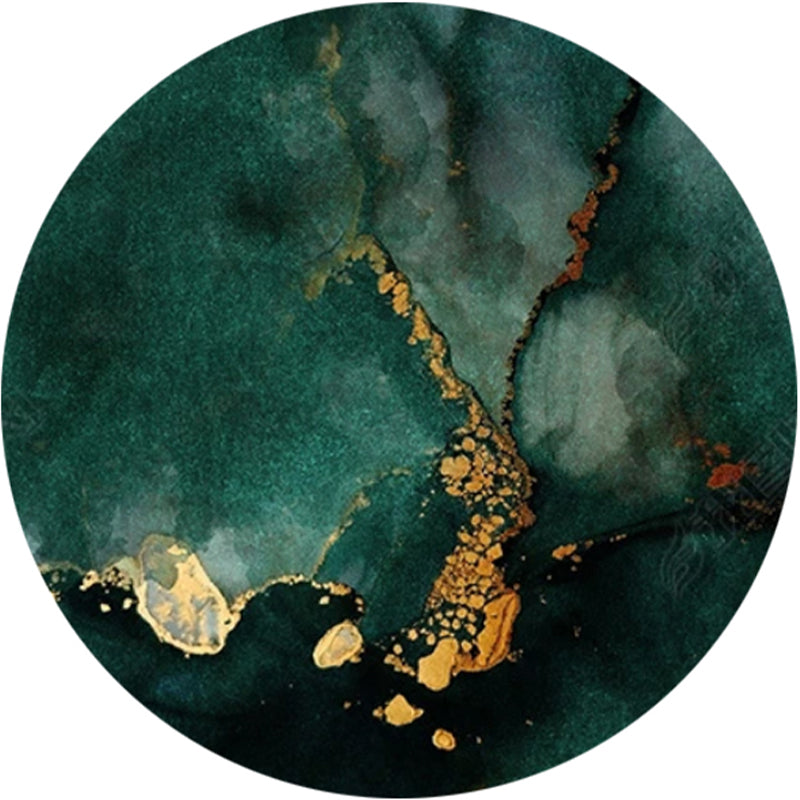 Dark Green Abstract Printed Rug Polyster Trendy Carpet Anti-Slip Pet Friendly Rug for Living Room Blackish Green Design 3 Clearhalo 'Area Rug' 'Rug' 2209008