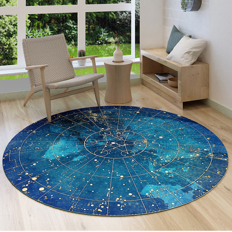 Casual Minimalist Rug Multi-Color Geometric Pattern Carpet Non-Slip Backing Area Rug for Bedroom Dark Blue Clearhalo 'Area Rug' 'Rug' 2209023