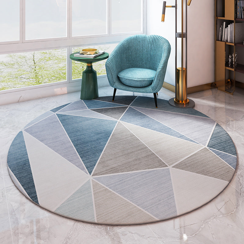 Casual Minimalist Rug Multi-Color Geometric Pattern Carpet Non-Slip Backing Area Rug for Bedroom Gray Blue Clearhalo 'Area Rug' 'Rug' 2209032