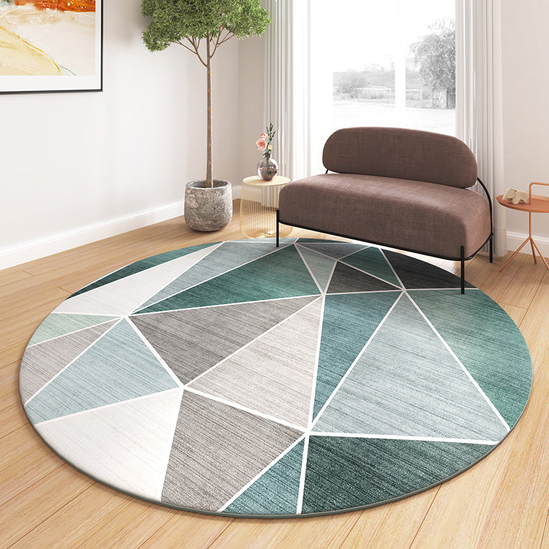 Casual Minimalist Rug Multi-Color Geometric Pattern Carpet Non-Slip Backing Area Rug for Bedroom Gray-Green Clearhalo 'Area Rug' 'Rug' 2209033
