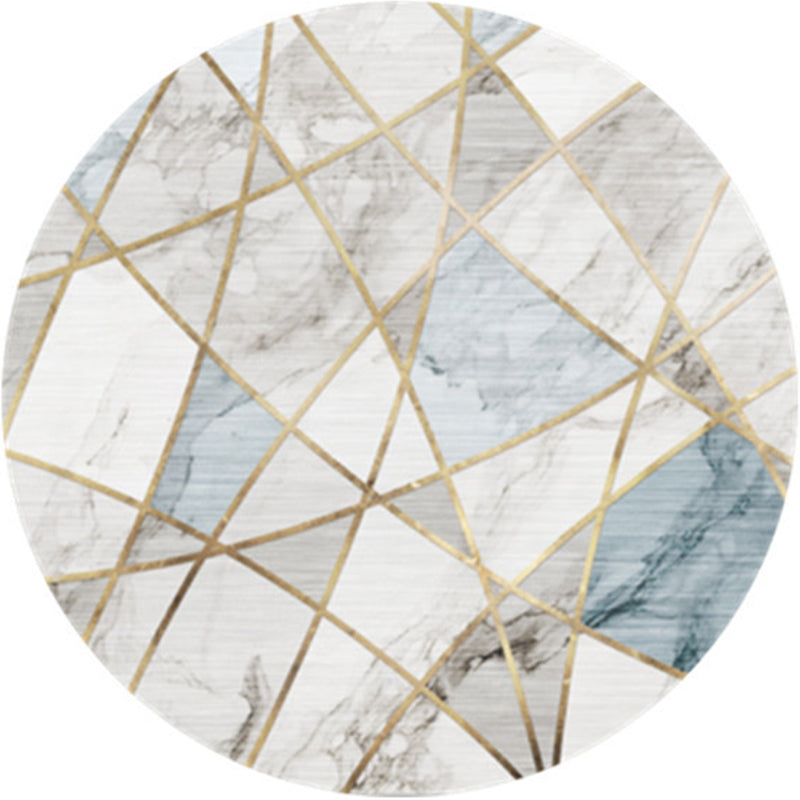 Creative Abstract Printed Rug Multi Colored Synthetics Carpet Non-Slip Backing Stain-Resistant Rug for Bedroom Gray-Blue Clearhalo 'Area Rug' 'Rug' 2209070