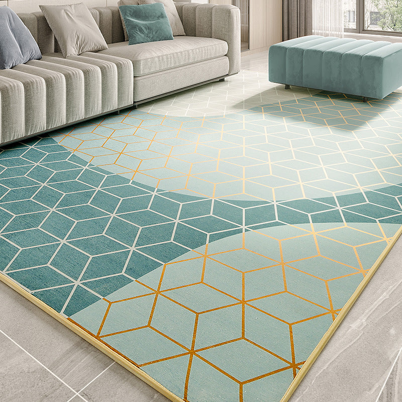 Multi Color Abstract Print Rug Polyster Simplicity Carpet Stain-Resistant Anti-Slip Rug for Living Room Clearhalo 'Area Rug' 'Rug' 2209086