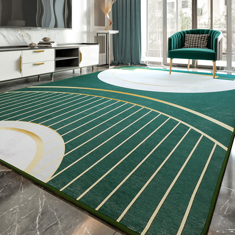 Multi Color Abstract Print Rug Polyster Simplicity Carpet Stain-Resistant Anti-Slip Rug for Living Room Blackish Green Clearhalo 'Area Rug' 'Rug' 2209087